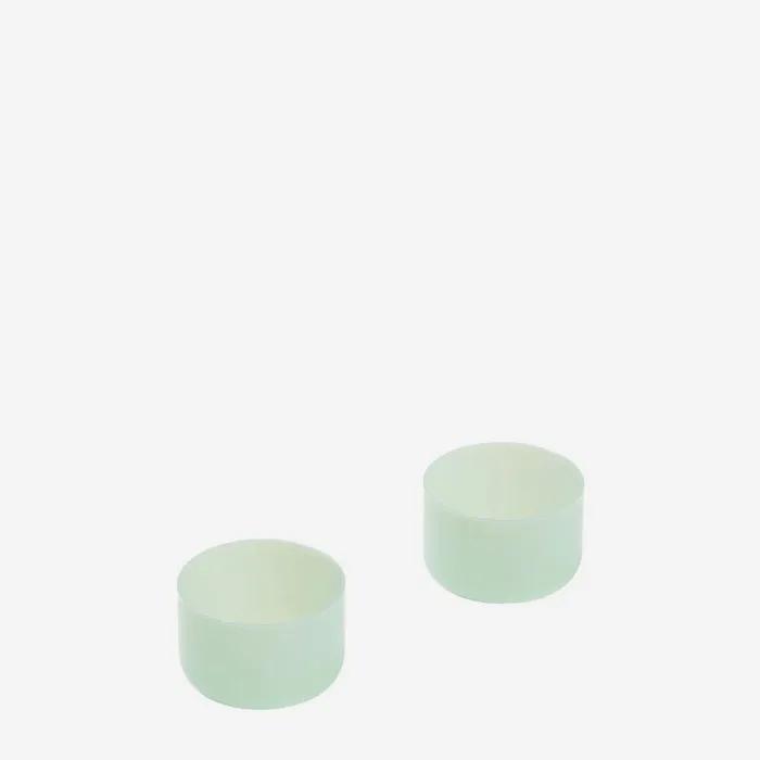 아이데코 밀크 글라스 하쿠 로우 - 민트(2pcs)