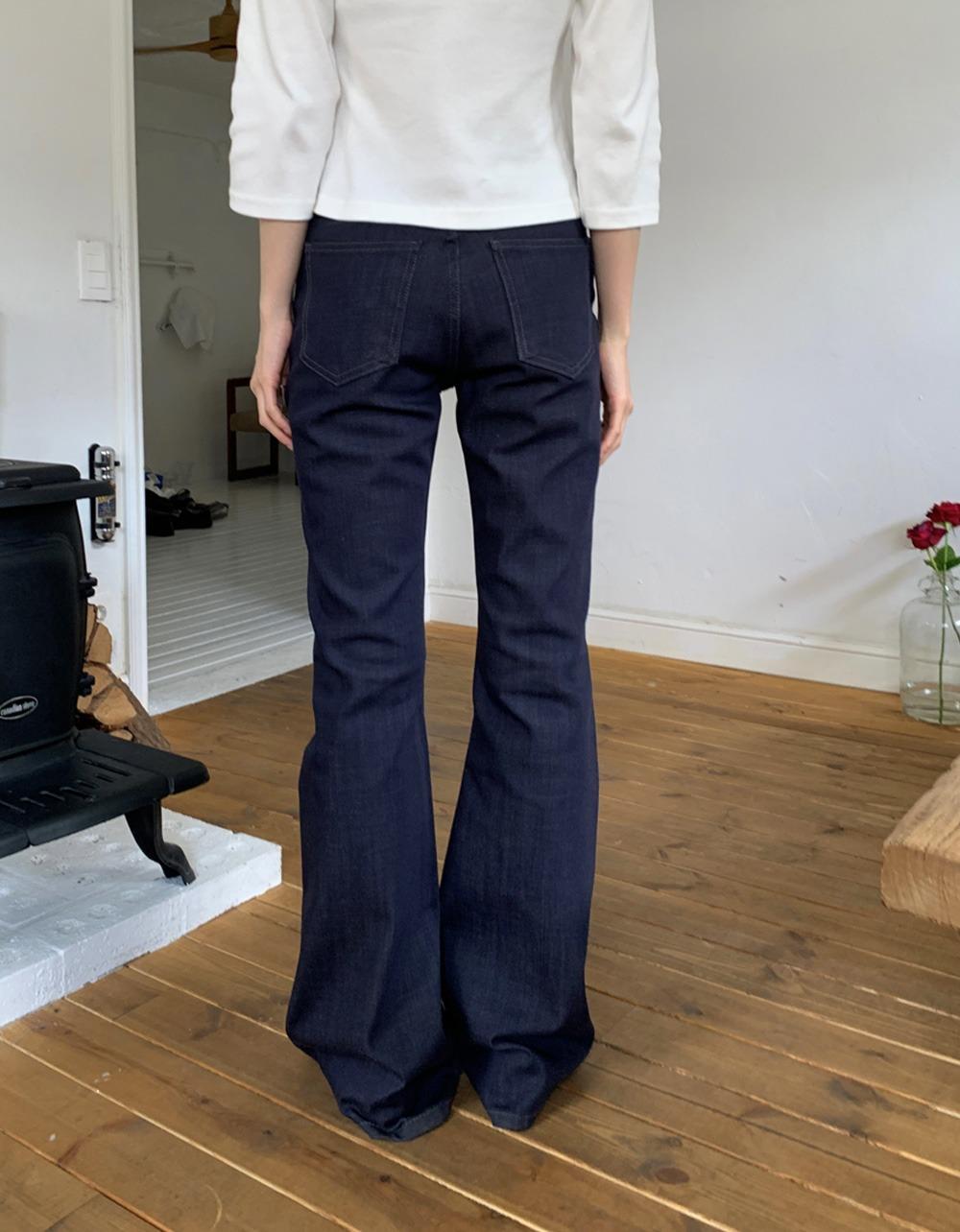 논페이드 플레어 denim