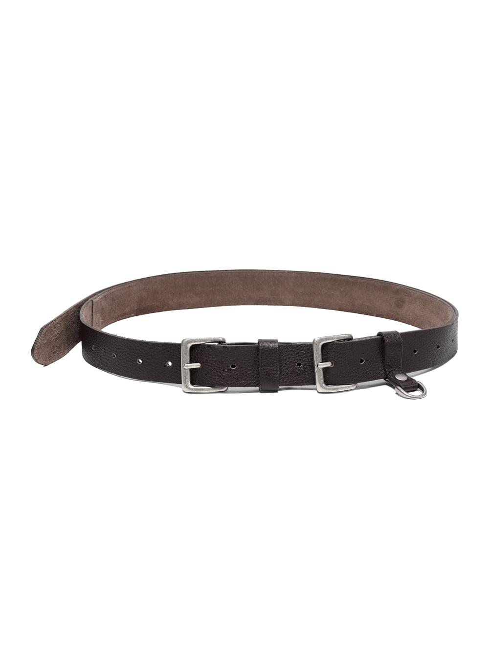 [WOMEN] LEATHER EXTRA LONG BELT_DARK BROWN
