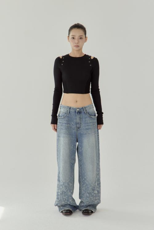 자카드 디스트로이드 데님