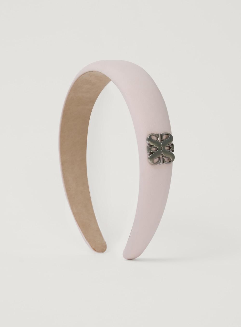 (W) Symbol Logo Hairband - Light Pink