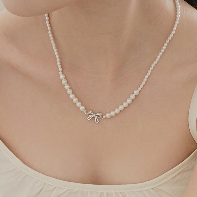 Mysore Bow Pearl Necklace