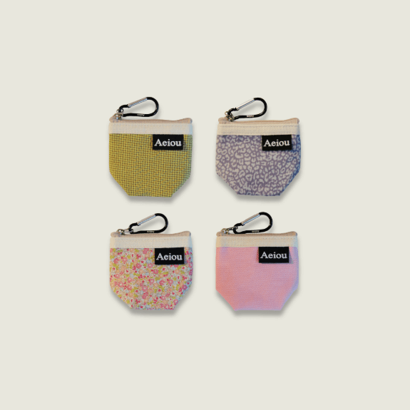 Aeiou Keyring Pouch (XS) 4Colors