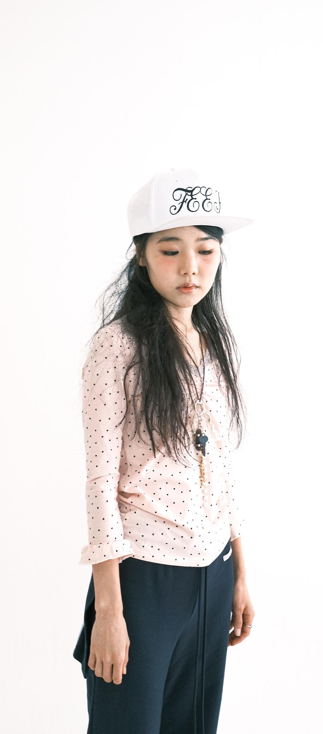 8차★[F.E.E.S] mini heart lace top (light pink)