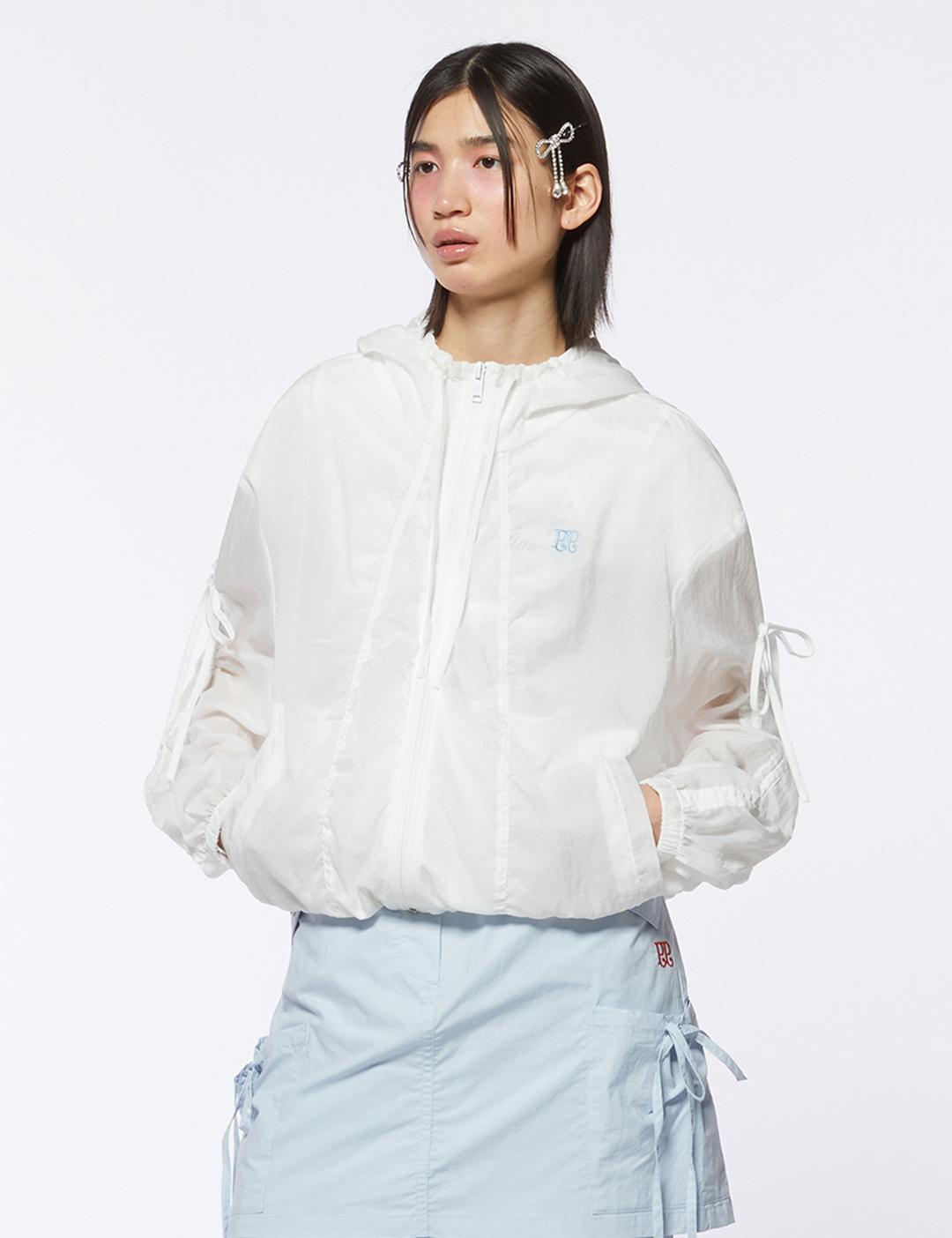 PP Shirring Wind Breaker Jumper (white)