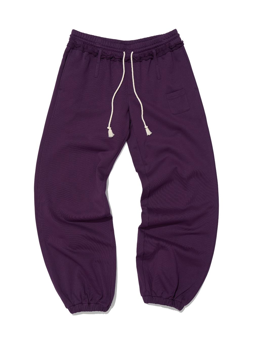 [WOMEN] PWC CUT-OFF WAIST JOGGER PANTS_PLUM