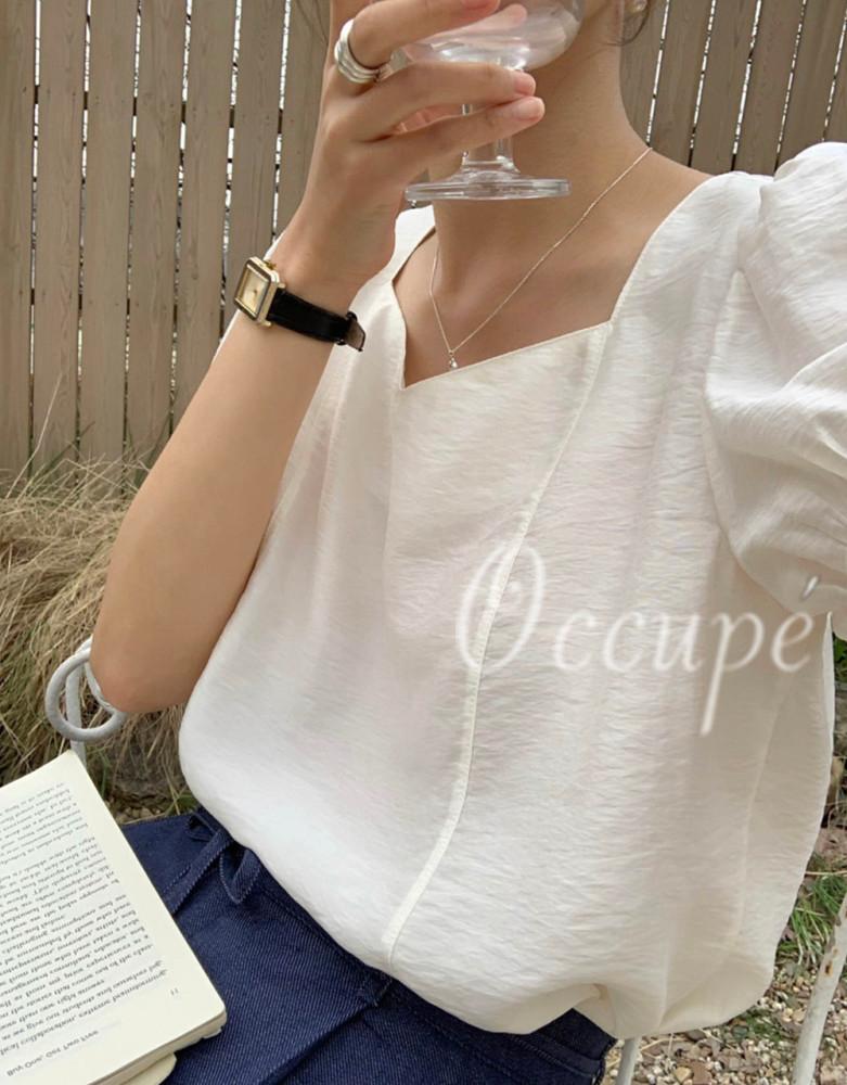 슬로우비 베일리 블라우스 (3col) slowb 여름 반팔블라우스