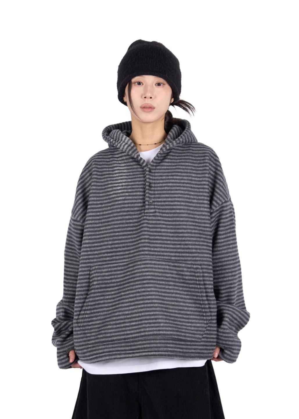 릿킴 FLEECE STRIPE WARMER HOOD