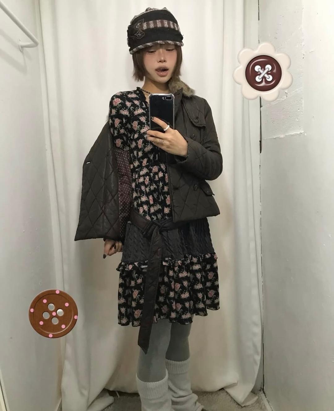 No. 엑시즈팜 브라운 플라워 코디 Set | 후루츠패밀리