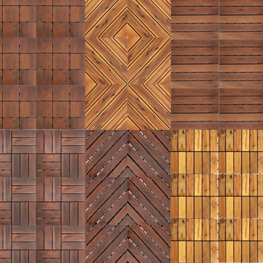 원목 데크타일 우드 타일 나무 발판 베란다 바닥 마루 조립식