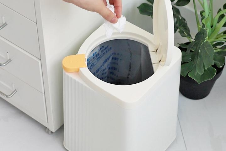 원터치 디자인 밀폐 휴지통 화장실 인테리어 사무실 10리터 종량제 봉투 쓰레기통 8L