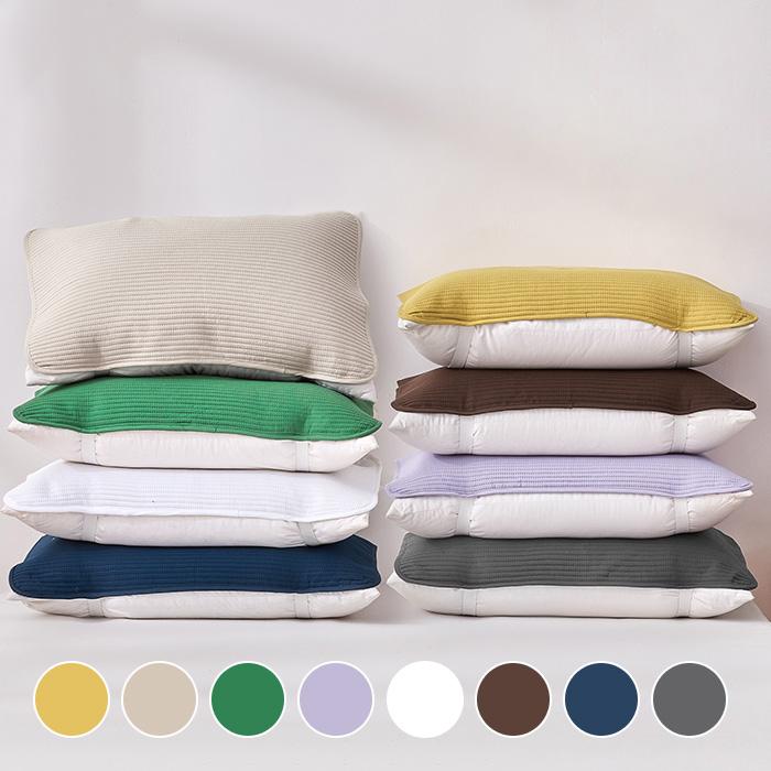 간편교체 소프틴 무봉제 밴딩 베개커버 (8colors)