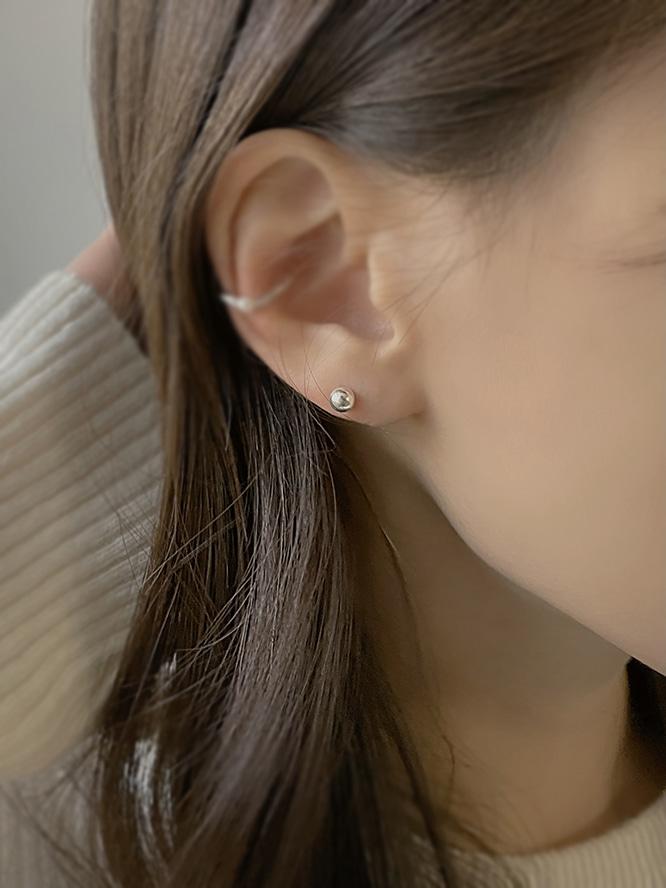 silver earth earring