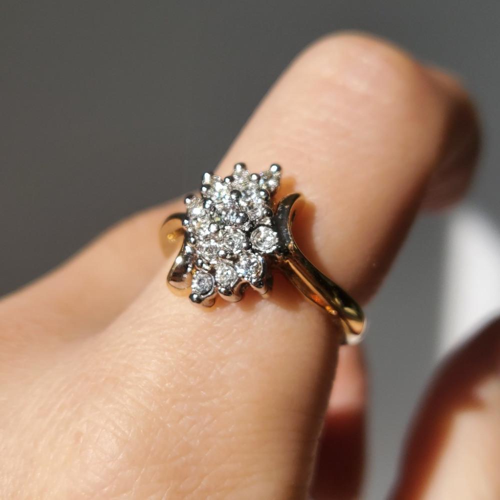 [중고] (11호)(14 k G.E) 골드톤 빈티지 반지 J#7847 : 빈티지 주얼리 (반할)