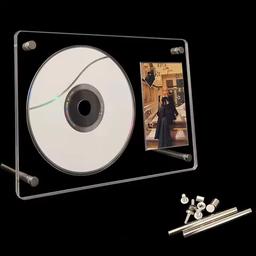 아크릴 앨범 CD 프레임 디스플레이 디스크 포토카드 거치대 스탠드, 생일 그림 CD 앨범 사진 디스플레이 스탠드, 14.4x21cm