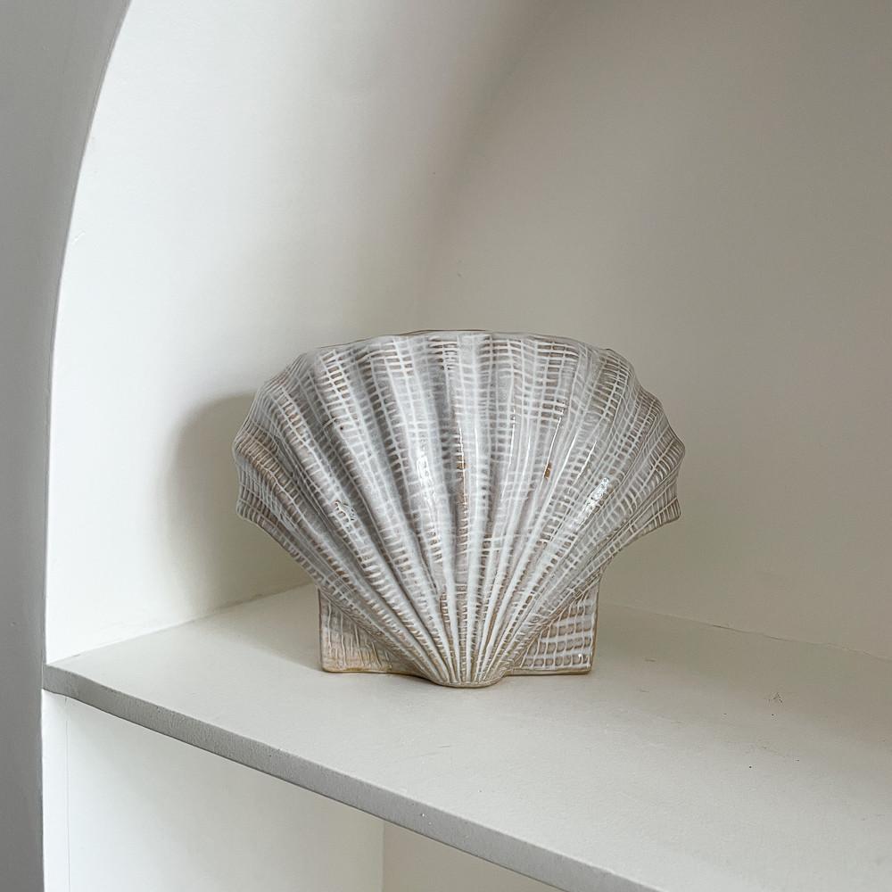 마인드비 디어쉘 도자기화분 인테리어 소형 조개 화분 다육화분