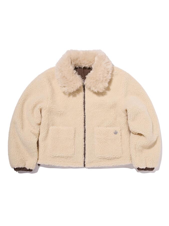 인조퍼 리버서블 패딩 자켓 [브라운]