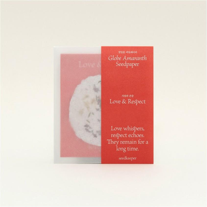 [씨드키퍼] 천일홍 씨앗페이퍼와 엽서: 사랑과 존중