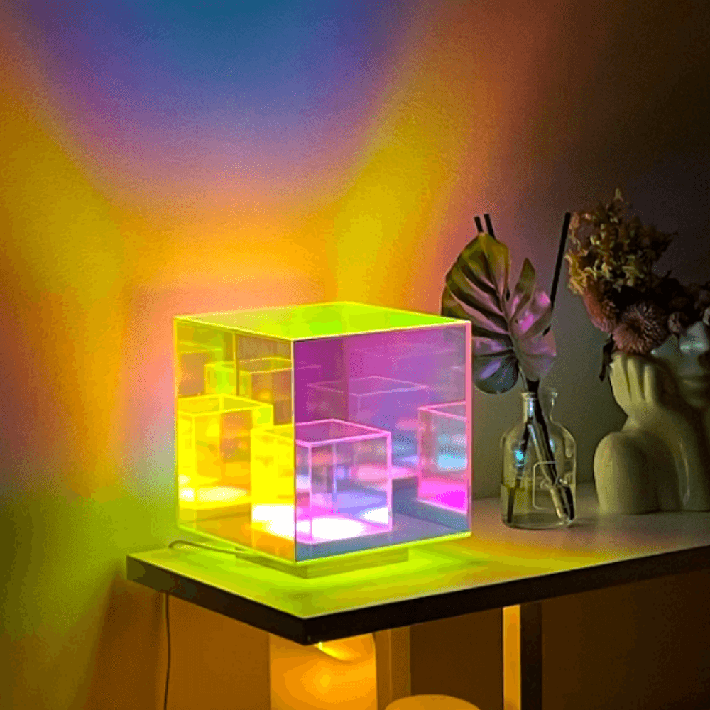오로라 큐브 무드등 힐링 집들이 개업 생일 이사 자취 위로 결혼 선물 침실 인테리어 감성 크리스마스 조명 오브제 LED 수유등