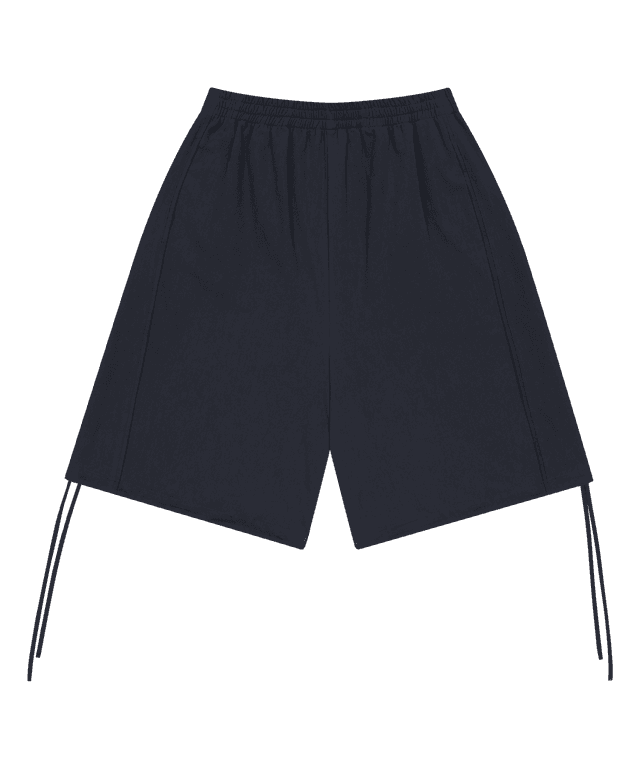 038 LINE COTTON SHORTS NAVY
