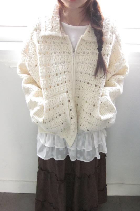 히피디피 crochet knit cardigan (2color)