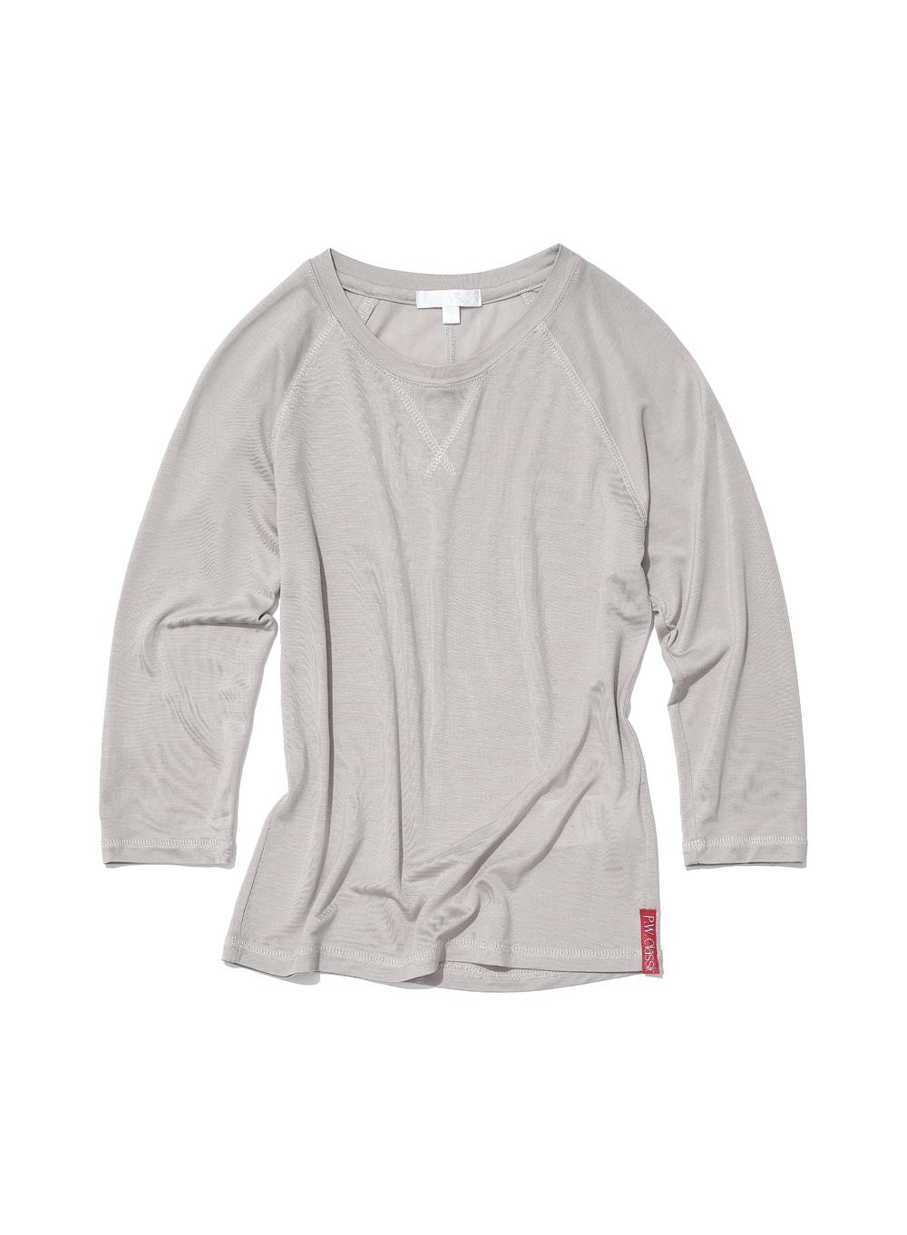 [WOMEN] PWC SHEER RAGLAN THREE-QUARTER SLEEVE TEE_ECRU