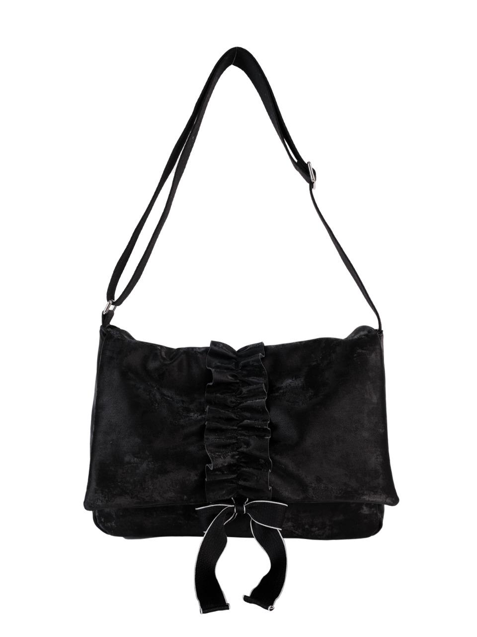 Ruffle envelope bag_black