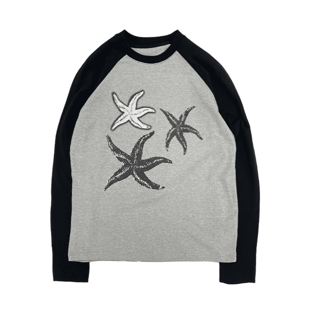 TCM starfish raglan long sleeve (black/grey) (2/13 예약발송)
