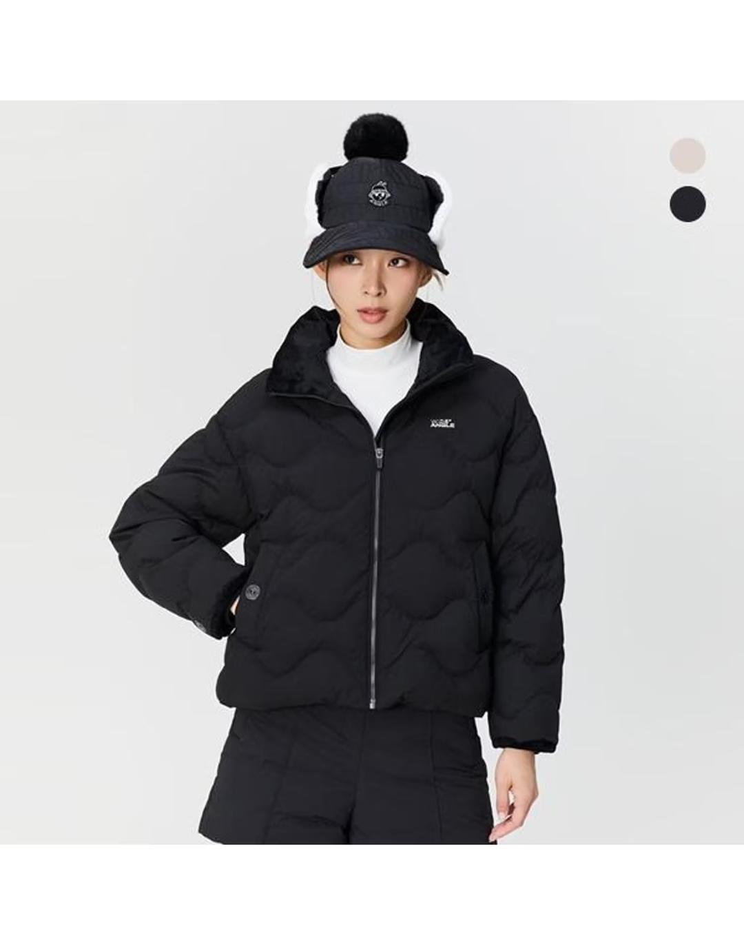 [와이드앵글] CO 웨이브 퀼팅 루즈핏 중형 다운자켓 L_WWW24572