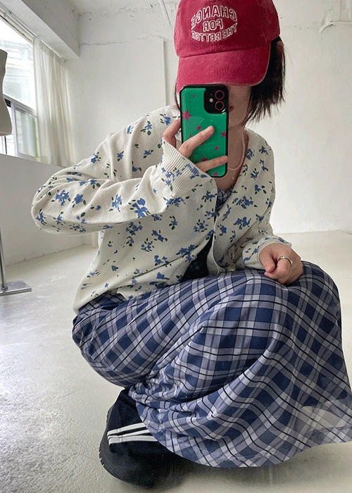 코시 플라워 가디건 3col - ivory