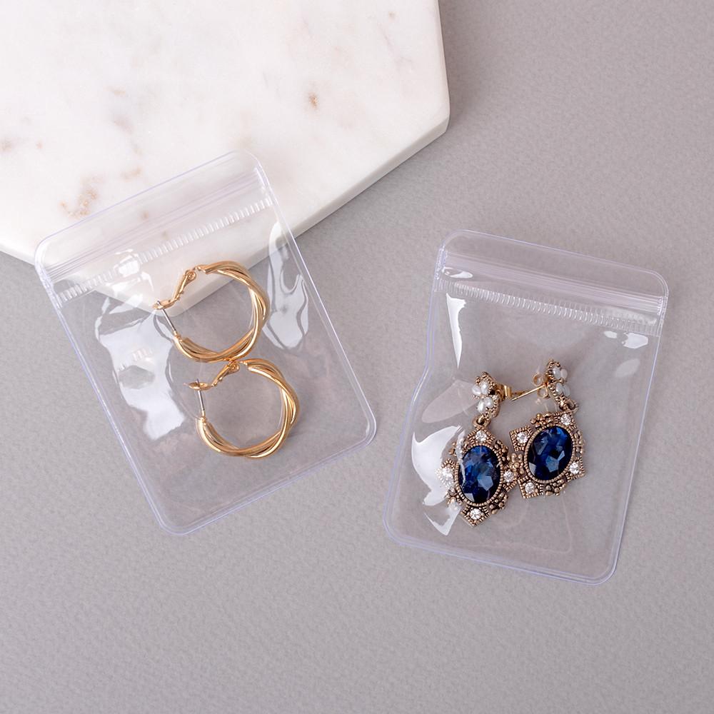 미니 PVC 지퍼백 소형 투명 두꺼운 악세사리 포장용 봉투 4X6 50p