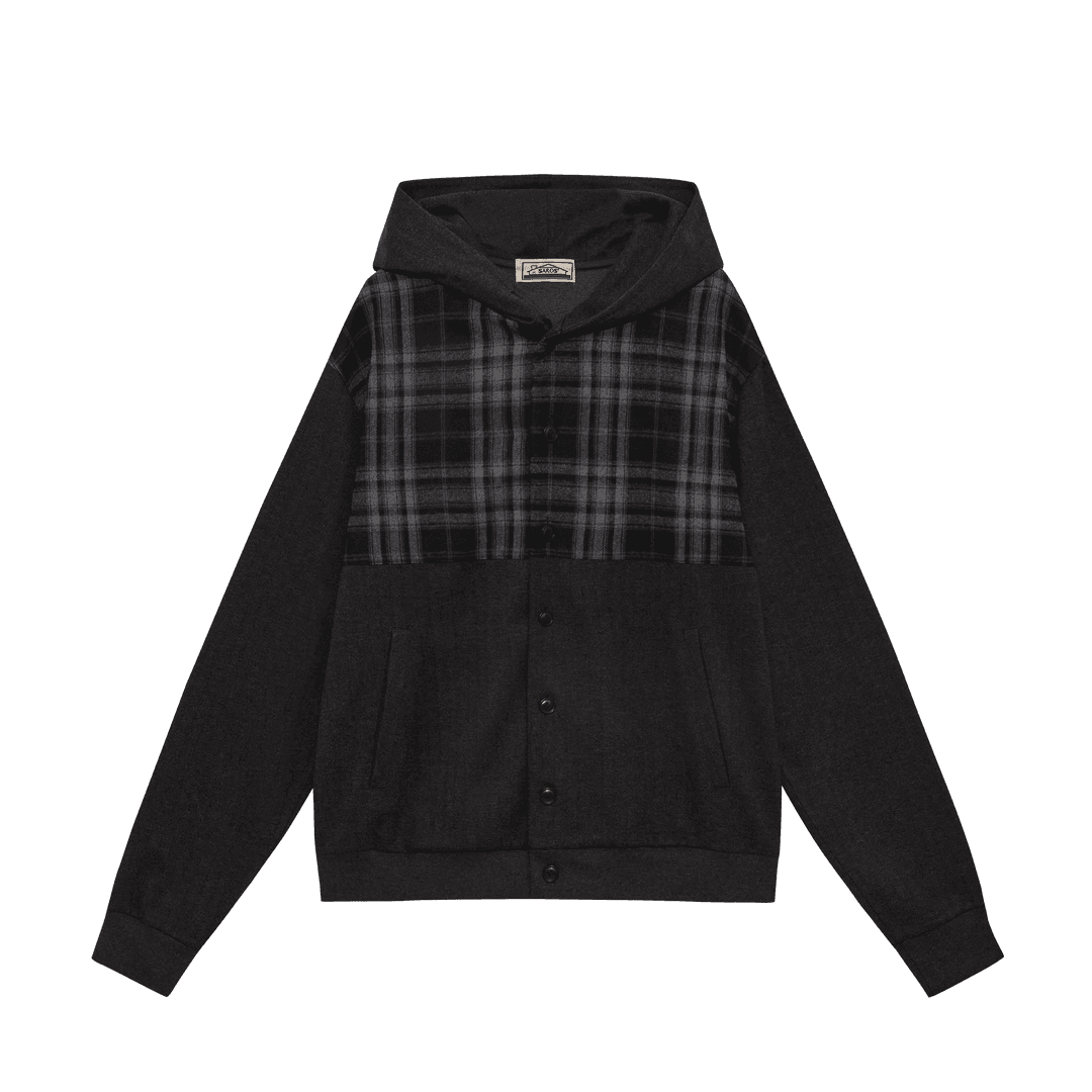 saros check jacket - Charcoal(2)