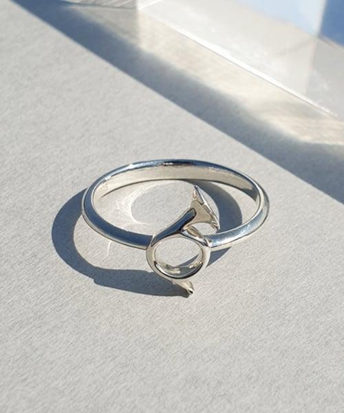 Mini horn largo Ring 실버 미니 호른 왼손 중지 검지반지