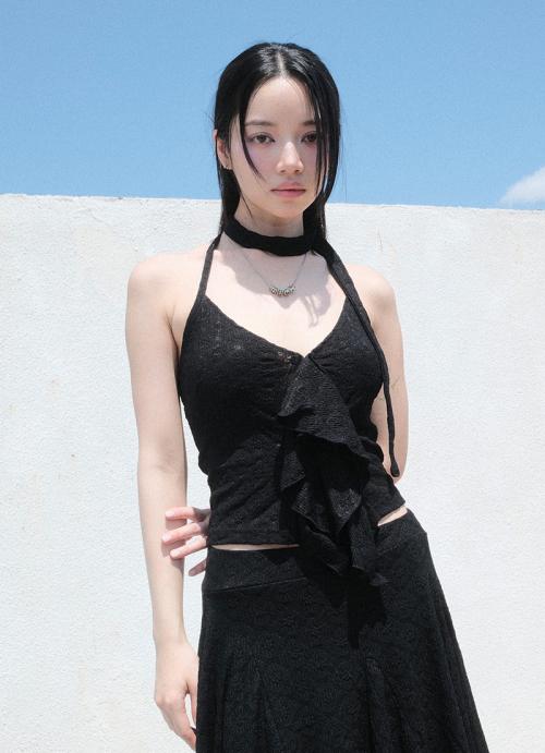 SIA TIE SLEEVELESS / BLACK