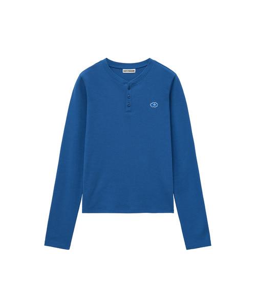 HENLY NECK SLEEVE TEE blue