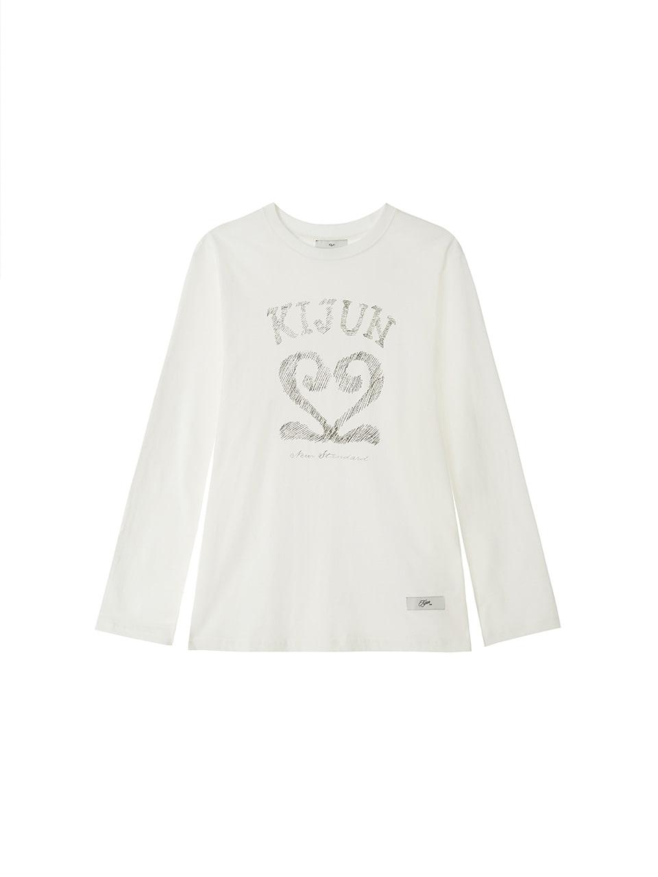 Sgraffito Emblem Long Sleeve Tee Off-White