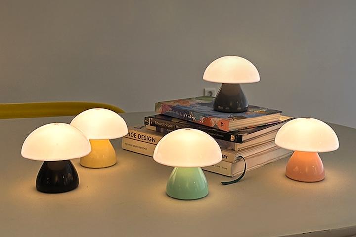 무선 머쉬룸 LED 글로우 무드등 미니 버섯 오브제 조명 (색상/밝기조절 5colors)