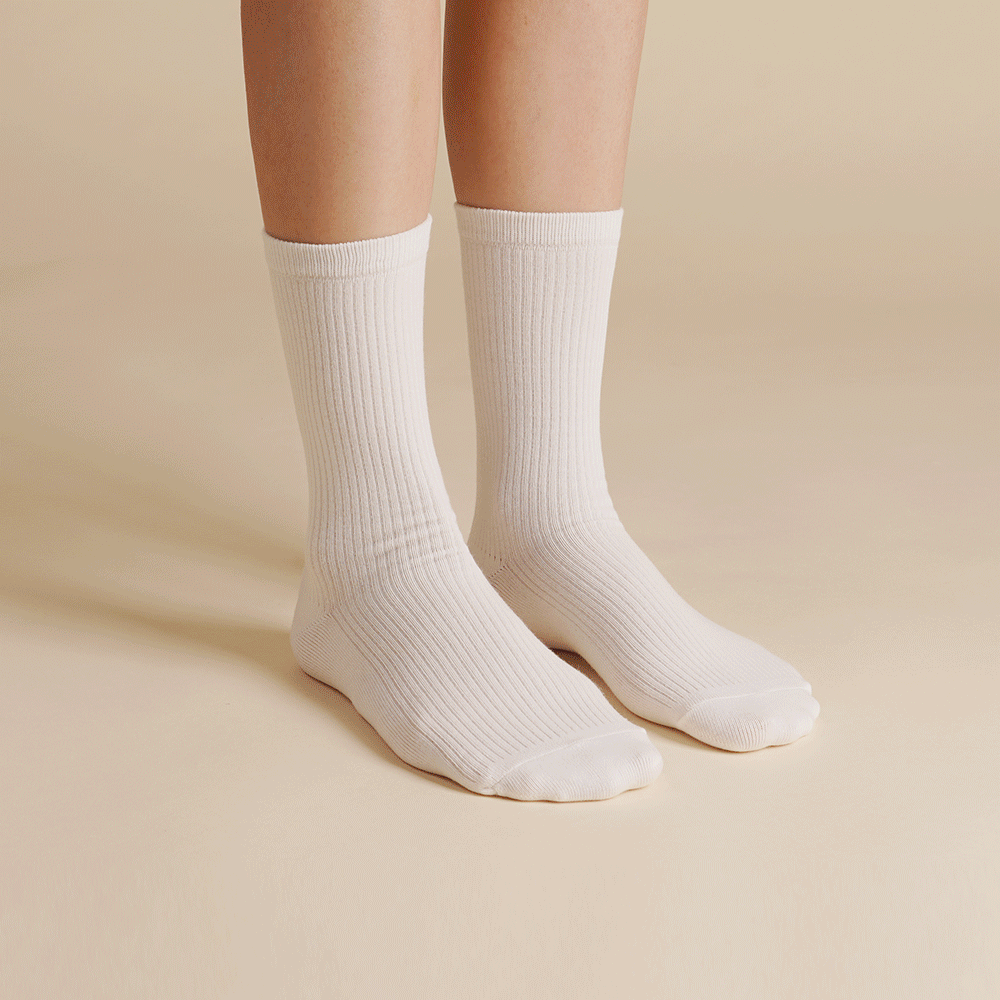 8켤레 20cm 톡톡한 여자 긴목 골지 양말 세트