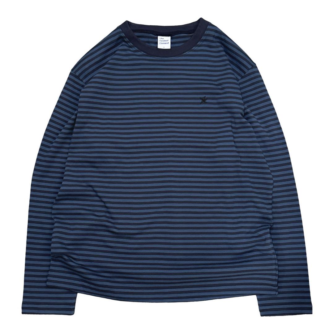 TCM mini logo stripe long sleeve (blue/navy) (5/6 예약배송)