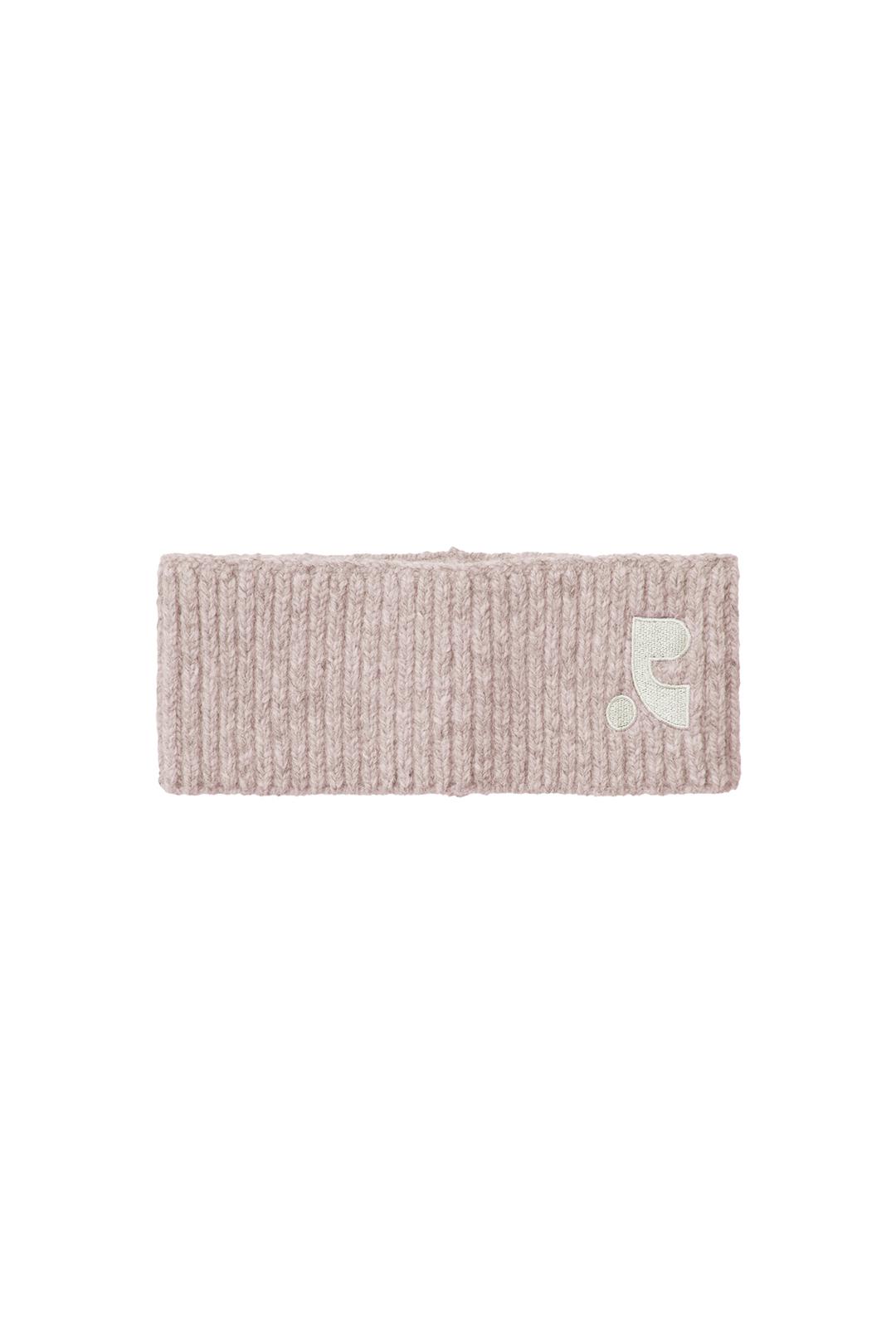 LOGO KNIT HAIR BAND - PINK