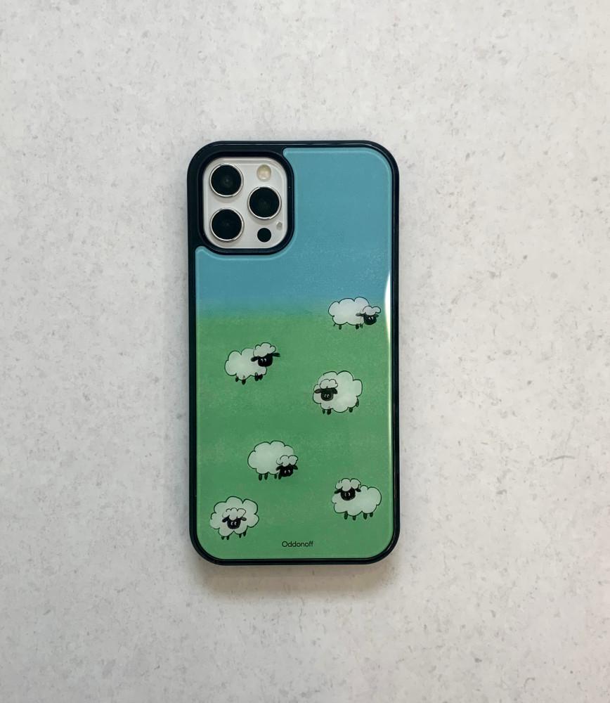 초원의 양떼들-Glass Phone case | 12/12PRO