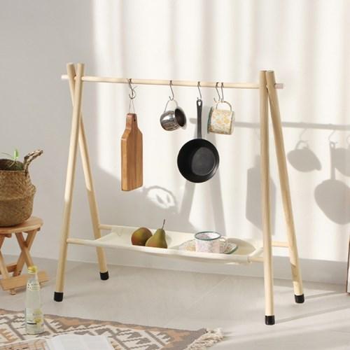 감성 캠핑용 우드행거 인디언행어 (가방포함) / 키친툴선반