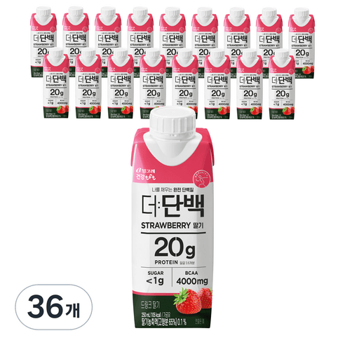 더단백 빙그레 건강tft 드링크 딸기, 250ml, 36개 - 딸기/초코/커피/바나나우유 | 쿠팡