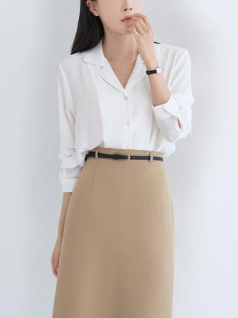 이런 상품 어때요? [균일가 14900원] 자체제작 빅사이즈 링클프리 오피스 브이넥 카라 쉬폰 블라우스 (3size) BI05B1