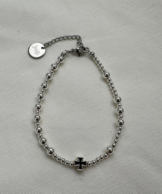 Silver cross bracelet