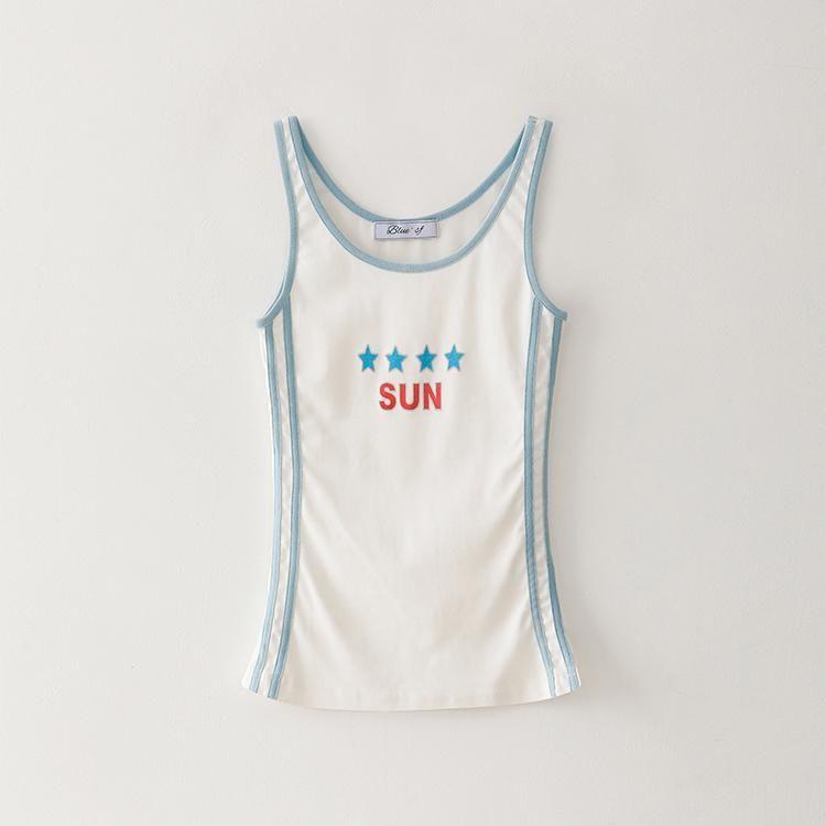 [BLUE SUNFLOWER] Bluesf "SUN" tank top sleeveless [Woman] [05/23 예약배송]