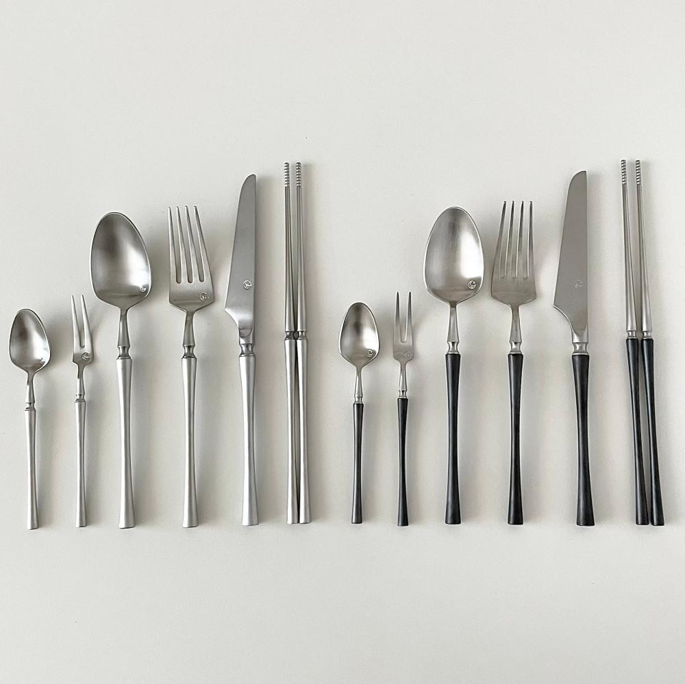 벨르 커트러리 수저세트 젓가락 디저트 포크 스푼 스테인레스 실버