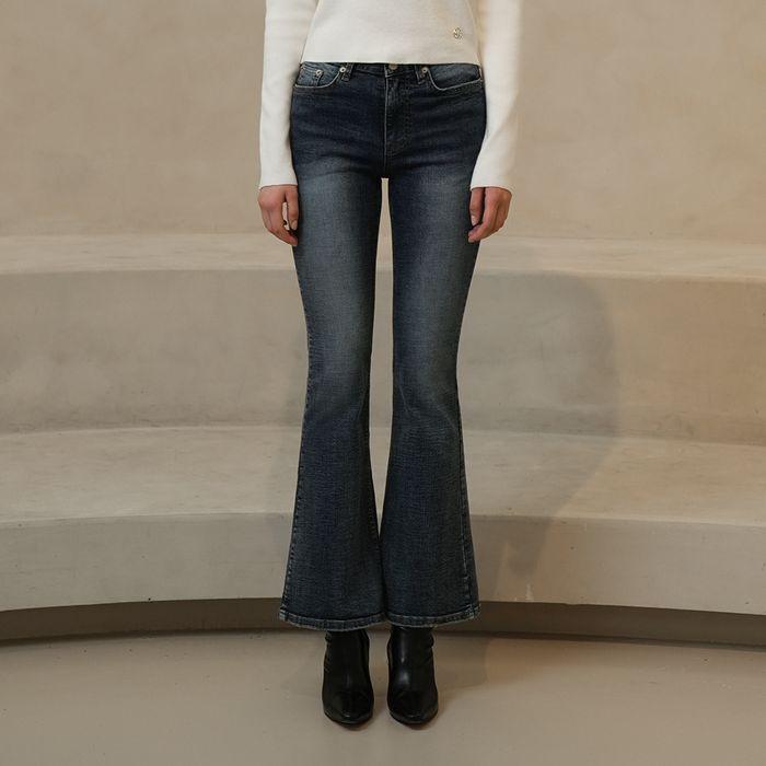 [-6cm 숏버전 추가] W1063 CAT BOOTS CUT PANTS_MEDIUM BLUE