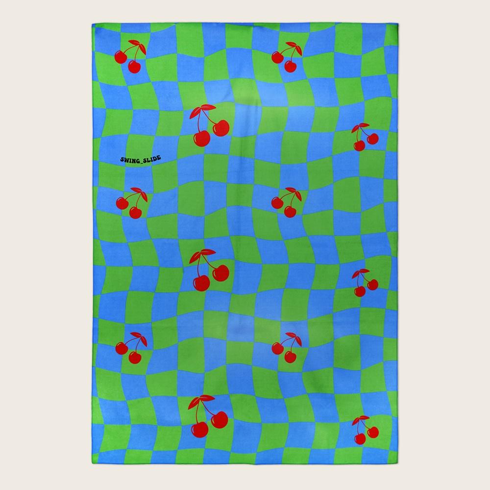 [스윙앤슬라이드] 비치타올 체커보드 블루