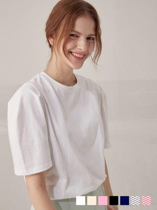Curved short sleeve tee - 7colors